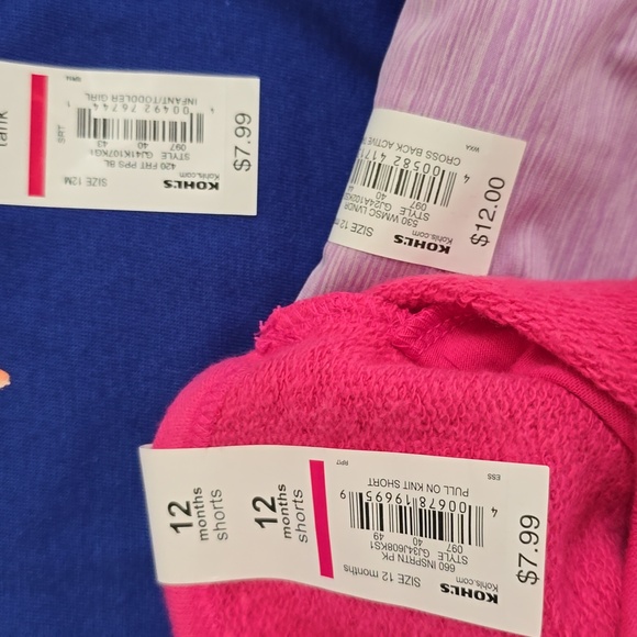 JUMPING BEANS BRAND GIRLS TANK TOPS AND SHORTS BUNDLE SIZE 12 MONTHS - Picture 12 of 12